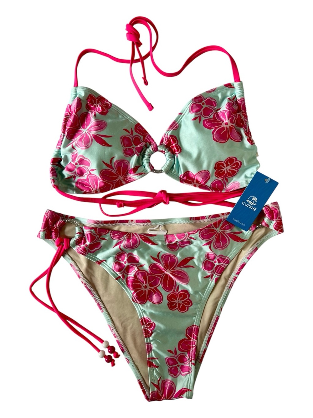 Cupshe Petals in Paradise Floral Bikini NWT Size M